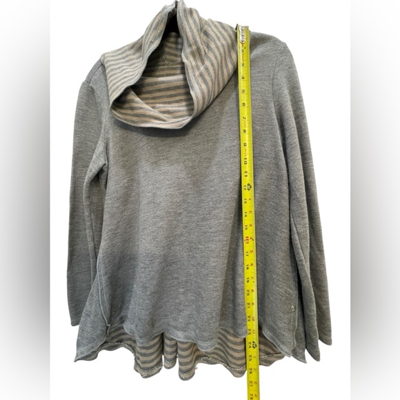 Neon Buddha Sweater with striped cowl neck size xs - Picture 6 of 7